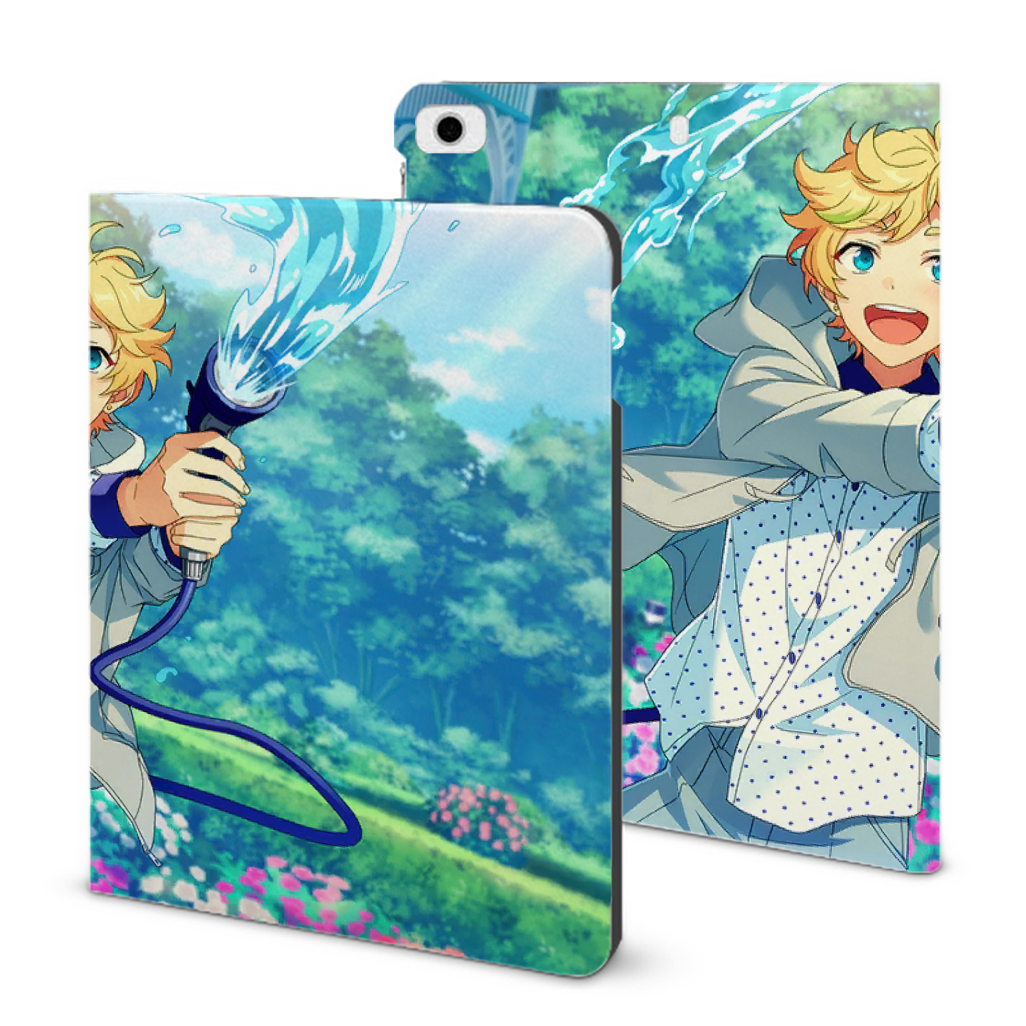 （画像用） あんさんぶるスターズ! Ensemble Stars IPad ケース ブック型 PUレザー TPU 耐衝撃 軽量 薄型 ペン収納なし 全面保護 IPad 各モデル対応